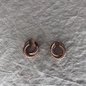 Bronzo Italia Rose chunky cable hoops